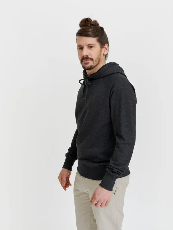 Hoodie Raglan - Unisex - Recycled Cotton & Recycled Polyester Shirt Pure Waste Anthracite XS