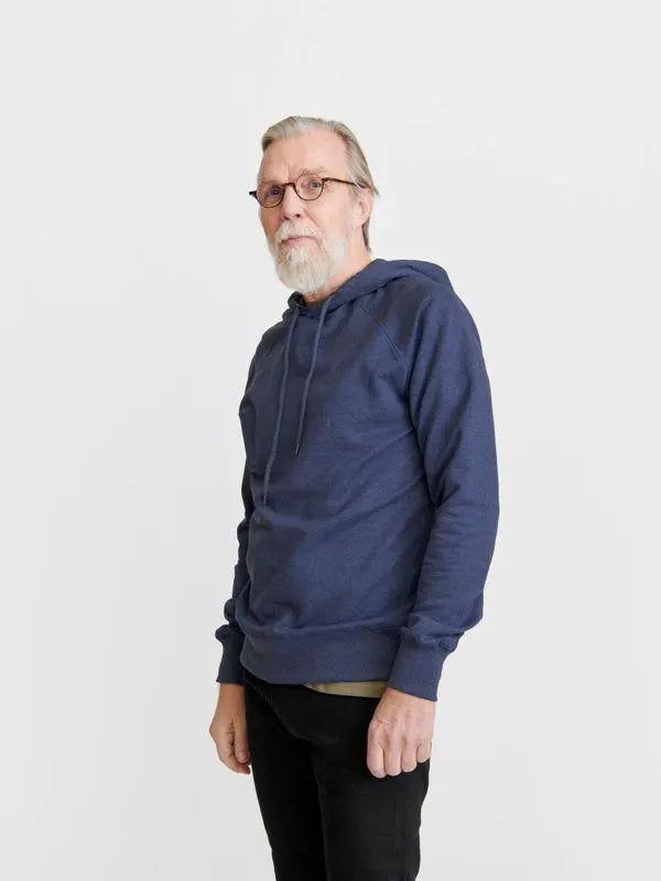 Hoodie Raglan - Unisex - Recycled Cotton & Recycled Polyester Shirt Pure Waste Navy Melange XS