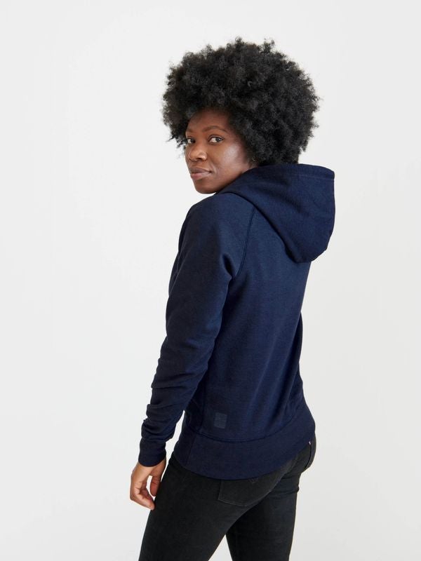 Pure Waste Hoodie Raglan - Unisex - Recycled Cotton & Recycled Polyester Solid Navy Shirt