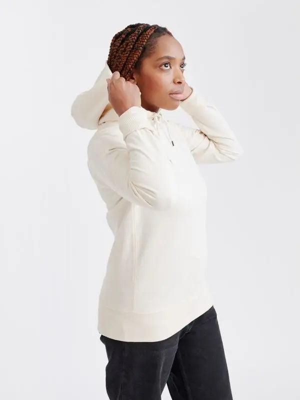 Hoodie Raglan - Unisex - Recycled Cotton & Recycled Polyester Shirt Pure Waste Ecru XS