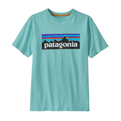 Patagonia Kids P-6 Logo T-Shirt - Regenerative Organic Certified Cotton Skiff Blue Shirt