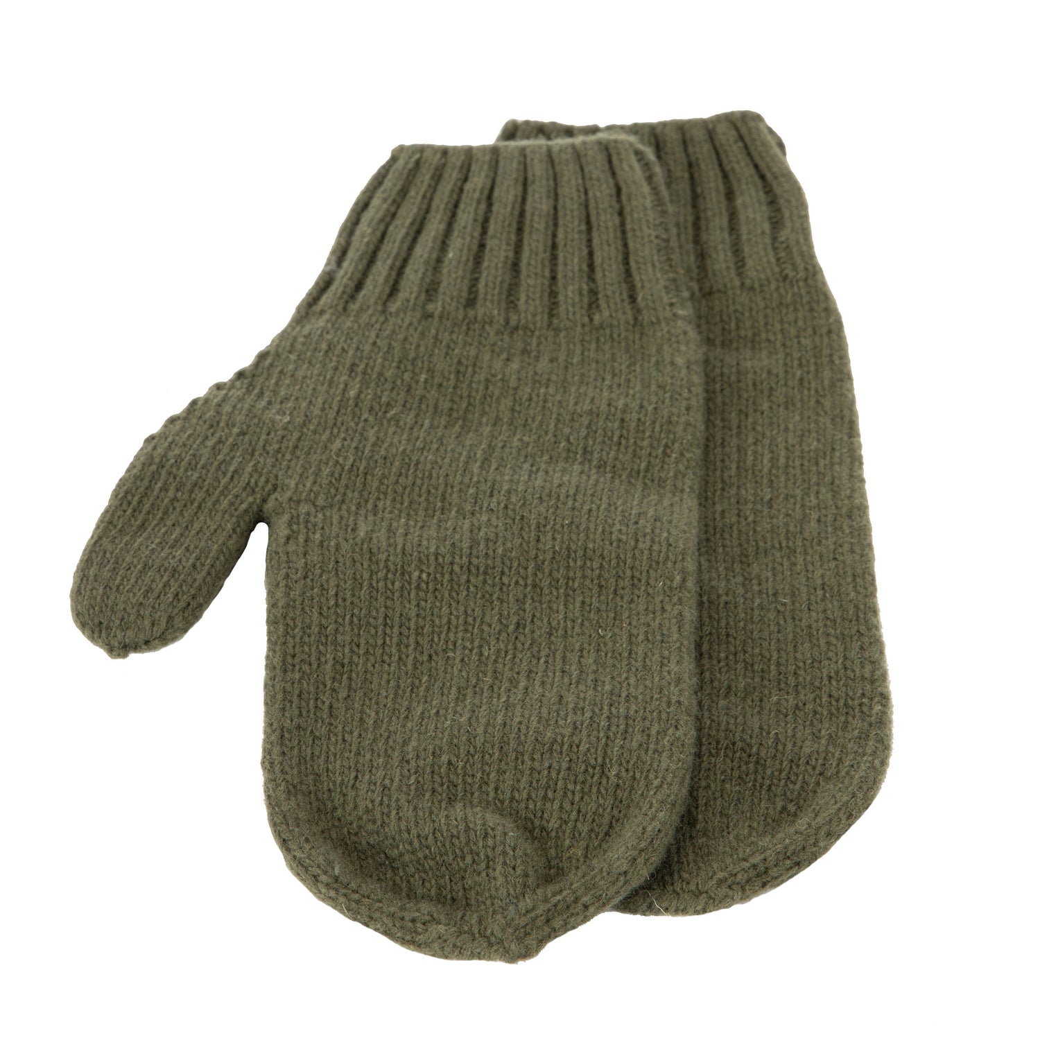 North Outdoor Kivi Mittens - 100% Merino Wool - Made in Finland Olive Green Gloves