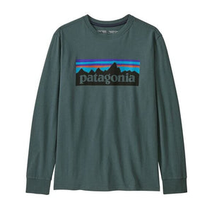 Patagonia K's L/S P-6 T-Shirt - 100% Regenerative Organic Certified Cotton Nouveau Green