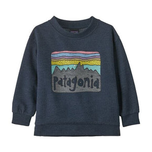 Patagonia K's LW Crew Sweatshirt - Organic cotton & polyester fleece Fitz Roy Skies: New Navy