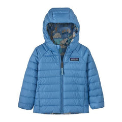 Patagonia K's Reversible Down Sweater Hoody - Recycled nylon & recycled down Andean Song: Blue Bird Jacket