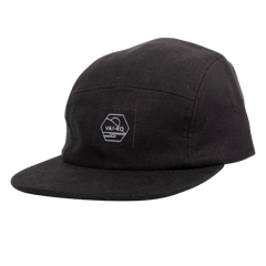 VAI-KØ Kultakero 5-Panel Cap - 100% Linen Black Headwear