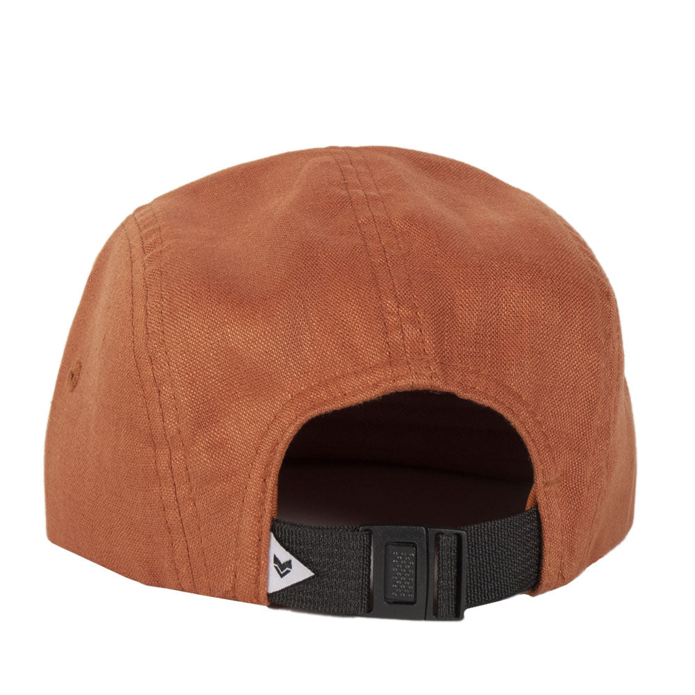 VAI-KØ Kultakero 5-Panel Cap - 100% Linen Toasty Brown Headwear