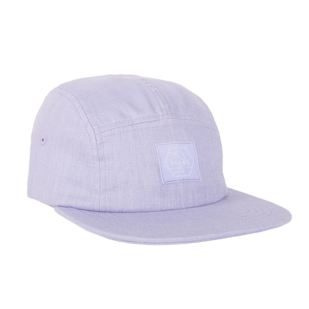 VAI-KØ Kultakero 5-Panel Cap - 100% Linen Lavender Headwear