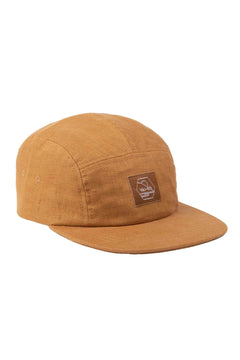 VAI-KØ Kultakero 5-Panel Cap - 100% Linen Honey Brown Headwear