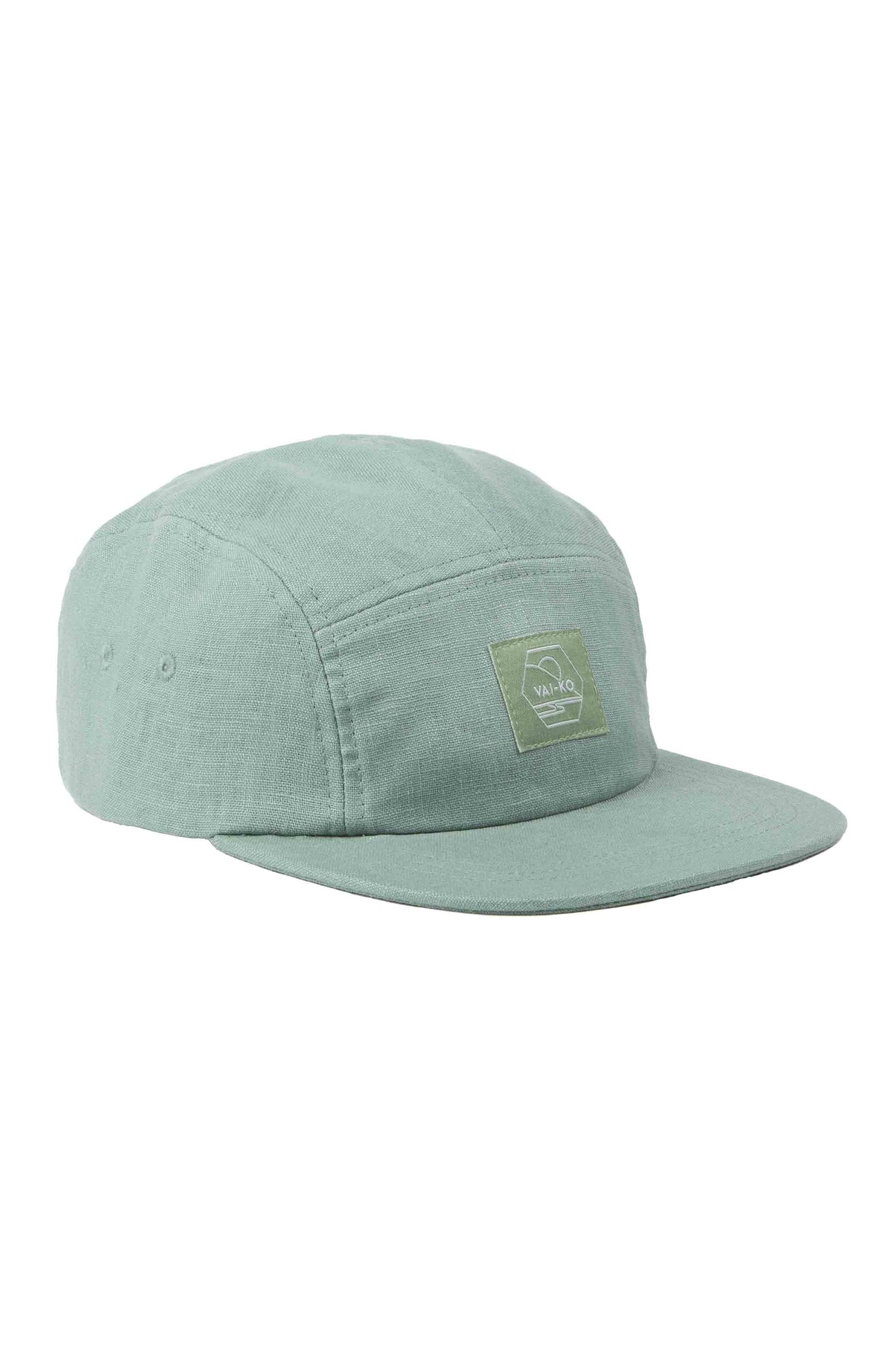 VAI-KØ Kultakero 5-Panel Cap - 100% Linen Iceberg Green Headwear