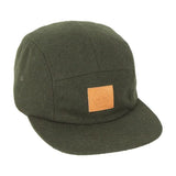 VAI-KØ Kultakero Winter 5-panel Cap - Recycled Wool & Recycled Polyester Green Headwear