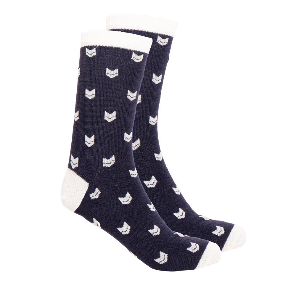 VAI-KØ Logo Socks - Merino Wool Navy Socks