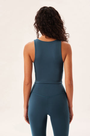 Girlfriend Collective LUXE Scoop Tank Top - Recycled PET Lago