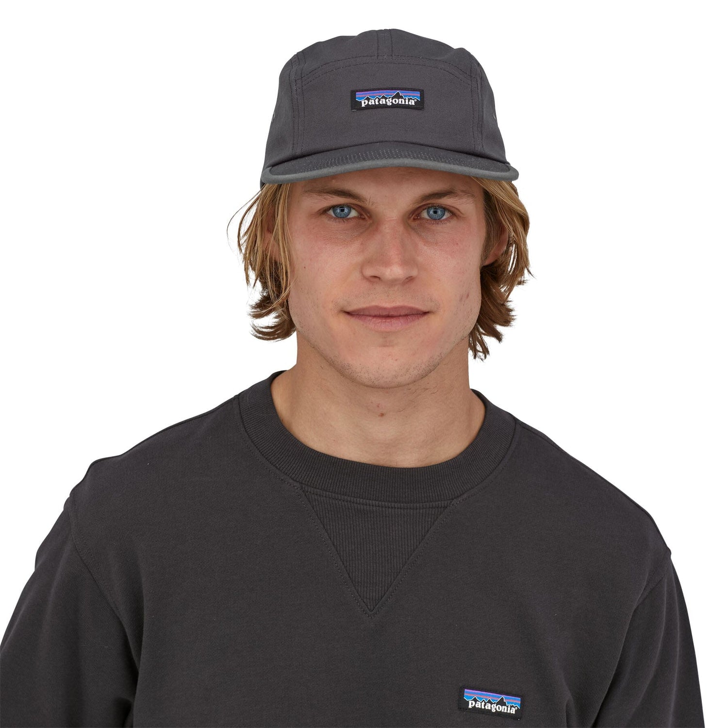 Patagonia Maclure Hat - Organic Cotton P-6 Label: Ink Black Headwear