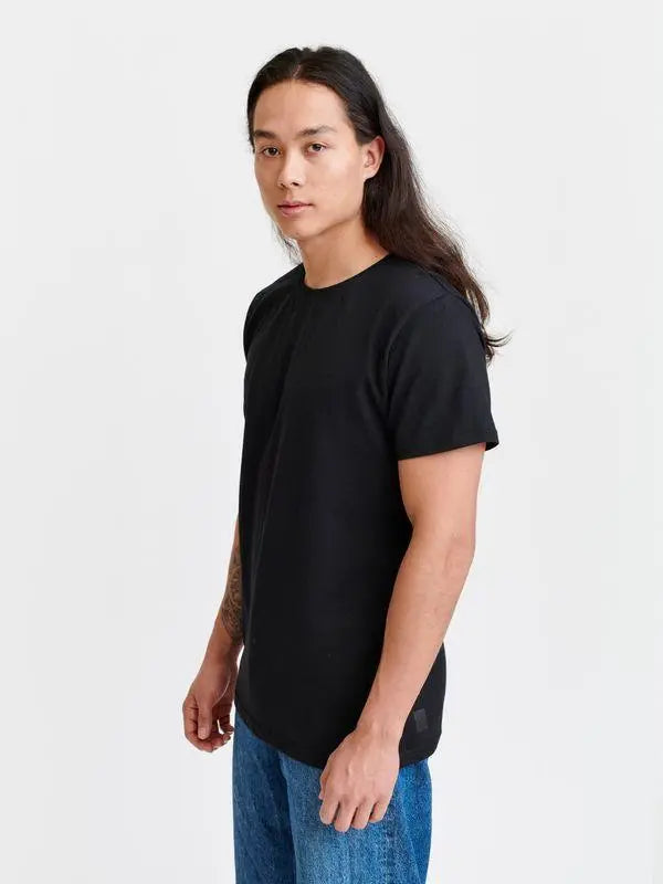 Unisex Crewneck T-Shirt - Recycled Cotton & Recycled Polyester Shirt Pure Waste Black XS