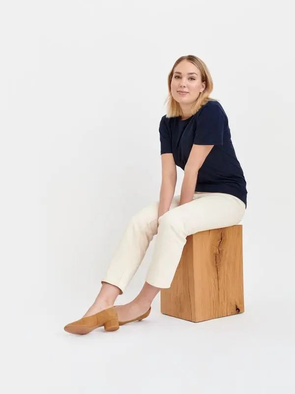 Pure Waste Unisex Crewneck T-Shirt - Recycled Cotton & Recycled Polyester Solid Navy Shirt