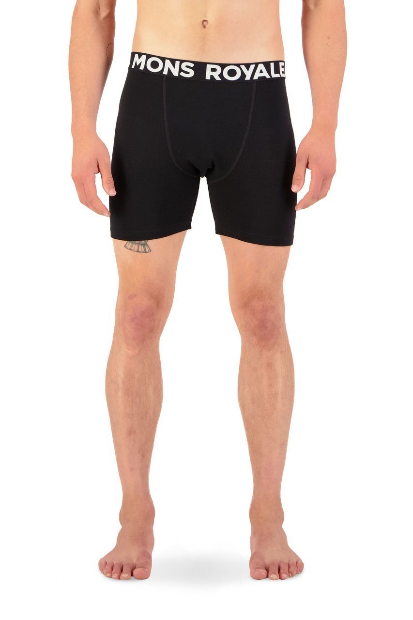 Mons Royale Men's Hold 'em Boxer - Merino wool Black Underwear