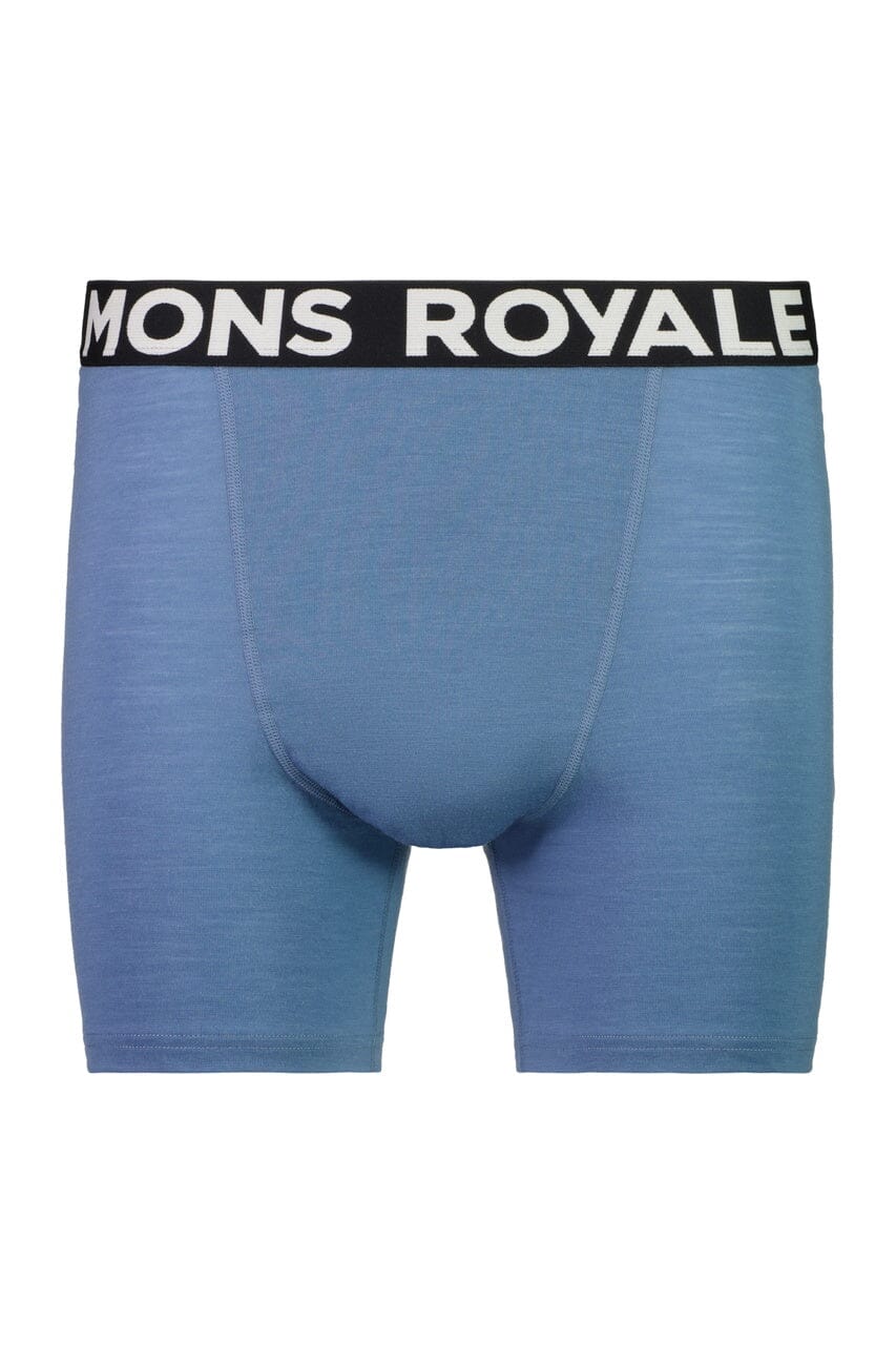 Mons Royale Men's Hold 'em Boxer - Merino wool Blue Slate Underwear