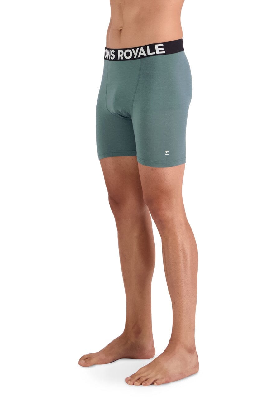 Mons Royale Men's Hold 'em Boxer - Merino wool Burnt Sage Underwear