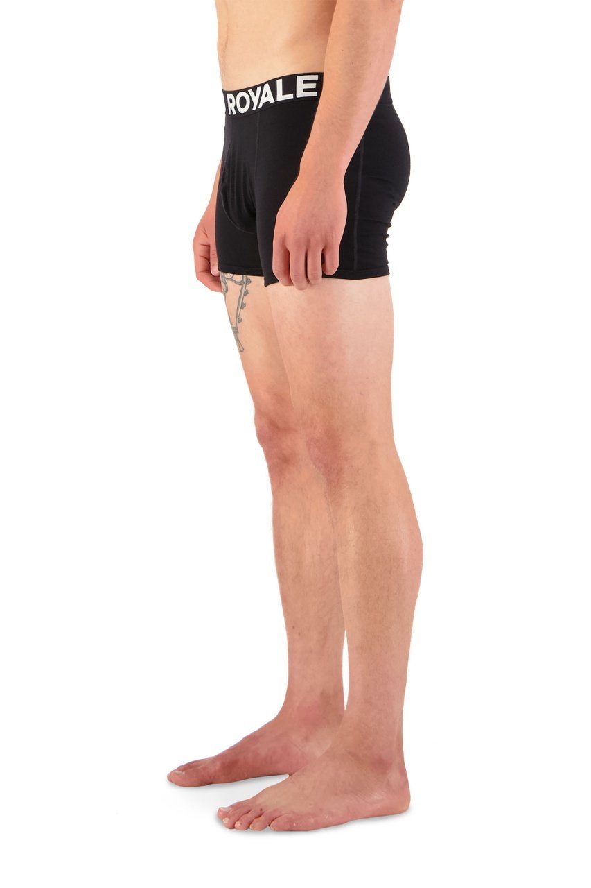 Mons Royale Men's Hold 'em Shorty Boxer - Merino wool Black Underwear