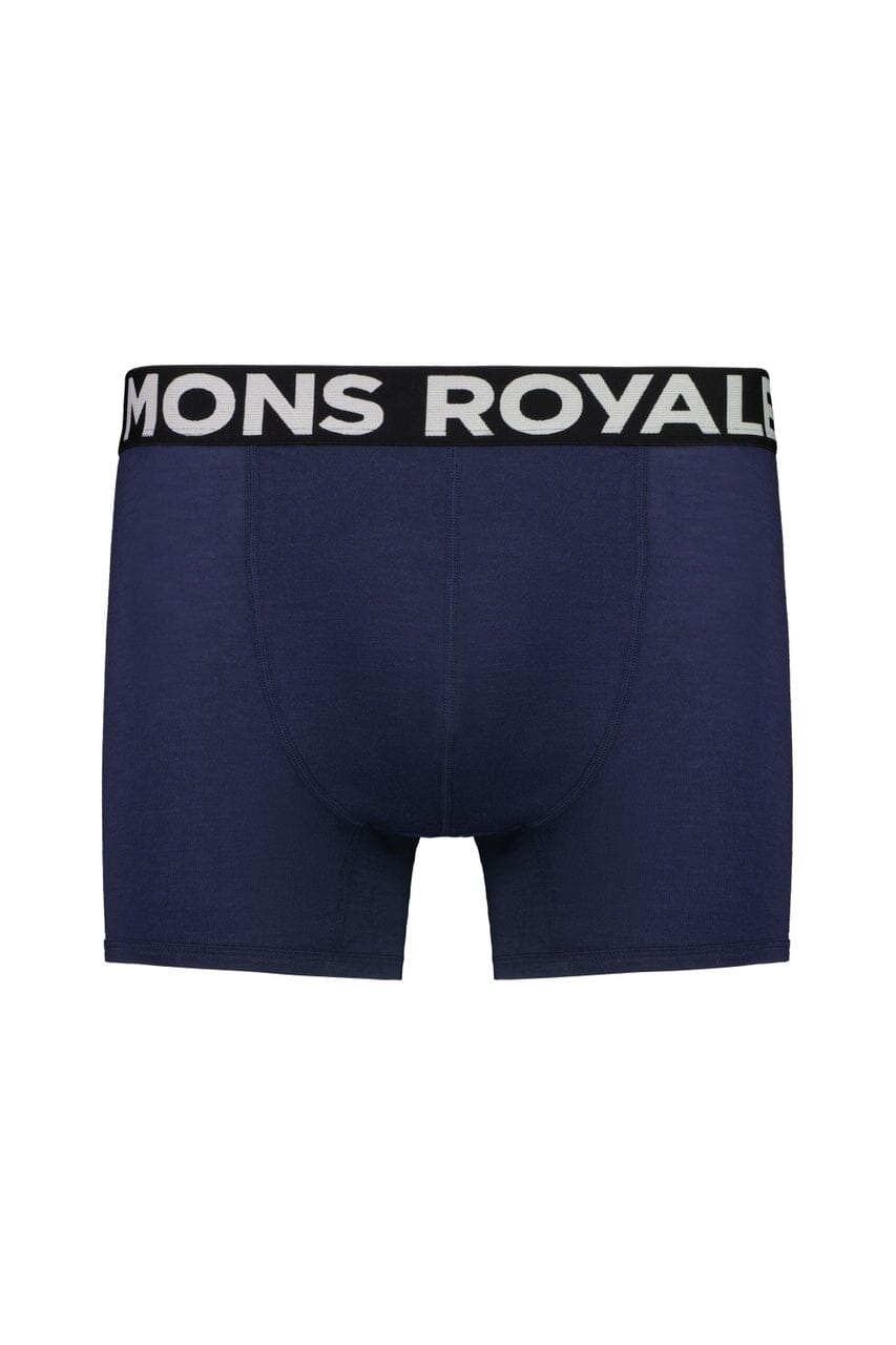 Mons Royale Men's Hold 'em Shorty Boxer - Merino wool Midnight Underwear