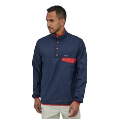 Patagonia Houdini® Snap-T® Pullover - 100% recycled nylon Stone Blue w New Navy Jacket