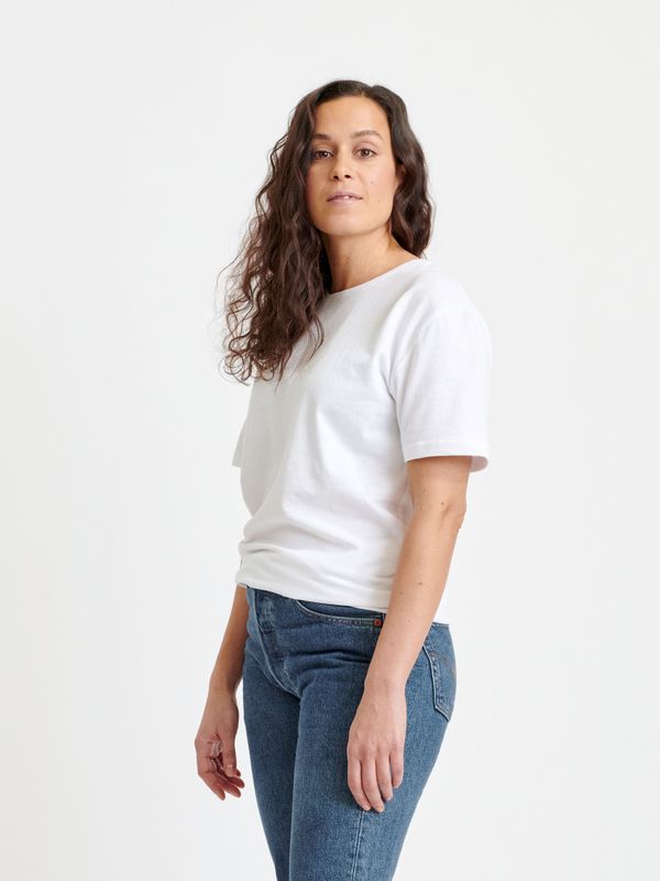 Pure Waste Unisex Crewneck T-Shirt - Recycled Cotton & Recycled Polyester White Shirt