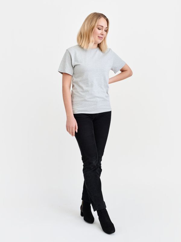 Pure Waste Unisex Crewneck T-Shirt - Recycled Cotton & Recycled Polyester Grey Melange Shirt