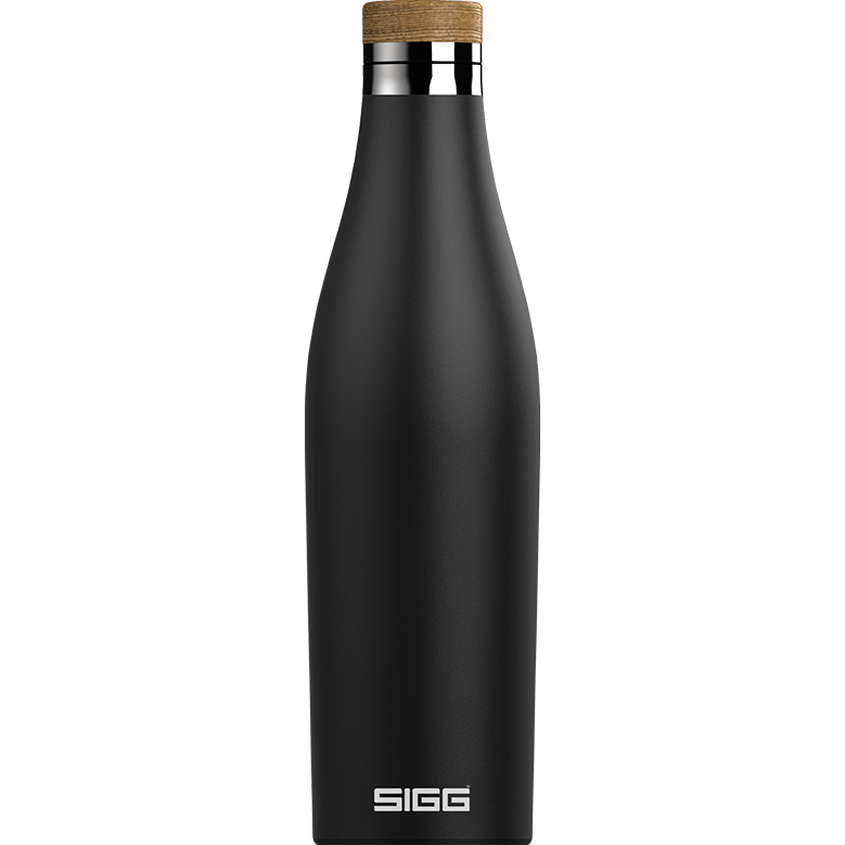 SIGG Meridian Water Bottle - Stainless Steel Black 0.5L Cutlery