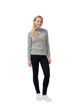 North Outdoor W's Metso Sweater - 100 % Merino Wool - Made in Finland Light Grey Shirt