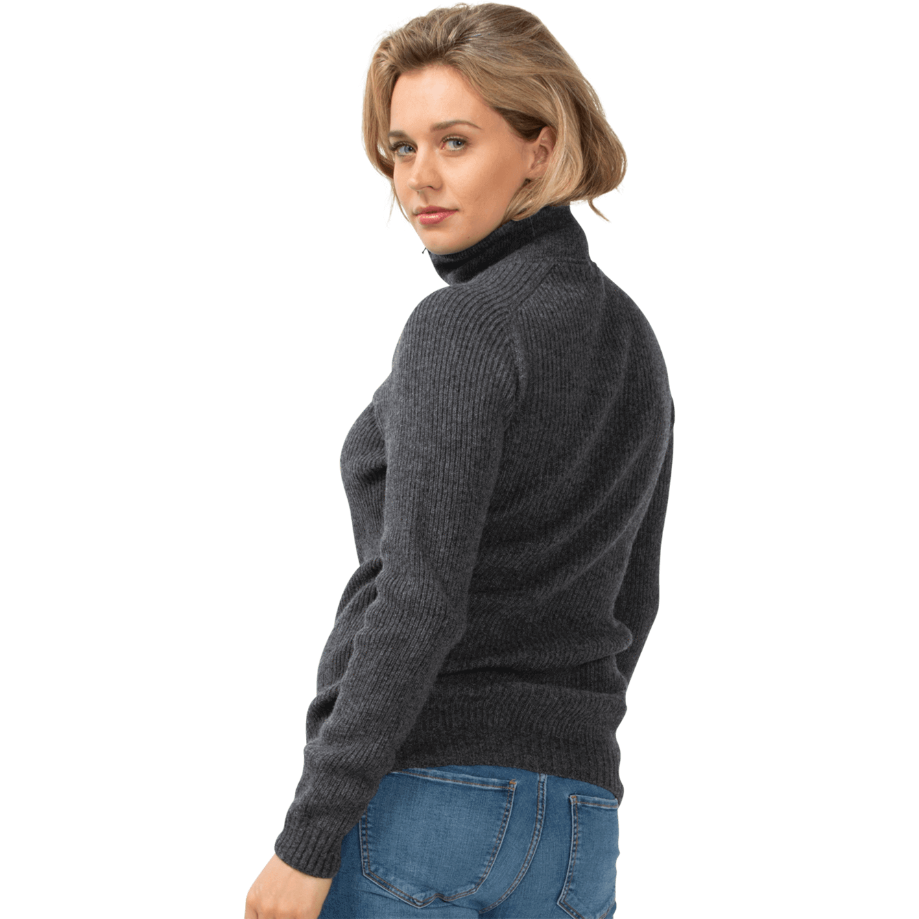 North Outdoor W's Metso Sweater - 100 % Merino Wool - Made in Finland Graphite Grey Shirt