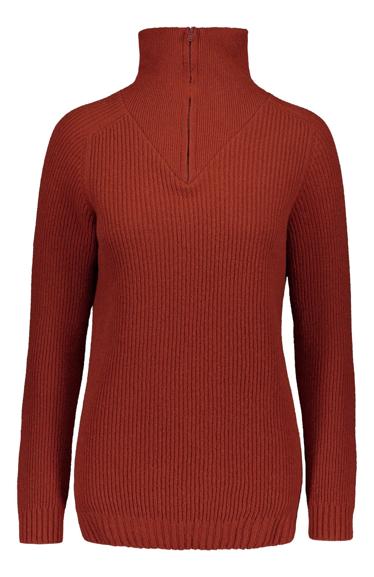 North Outdoor W's Metso Sweater - 100 % Merino Wool - Made in Finland Rust Shirt