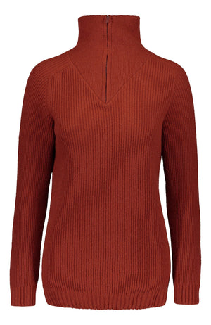 North Outdoor W's Metso Sweater - 100 % Merino Wool - Made in Finland Rust