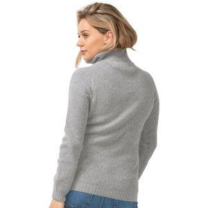 North Outdoor W's Metso Sweater - 100 % Merino Wool - Made in Finland Light Grey