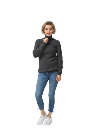 North Outdoor W's Metso Sweater - 100 % Merino Wool - Made in Finland Graphite Grey