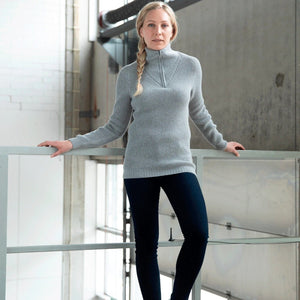 North Outdoor W's Metso Sweater - 100 % Merino Wool - Made in Finland Light Grey