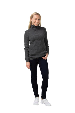 North Outdoor W's Metso Sweater - 100 % Merino Wool - Made in Finland Graphite Grey