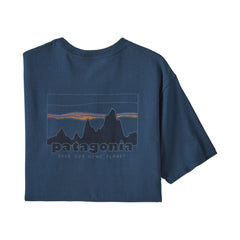 Patagonia M's '73 Skyline Organic T-Shirt - 100% Organic Cotton Tidepool Blue Shirt