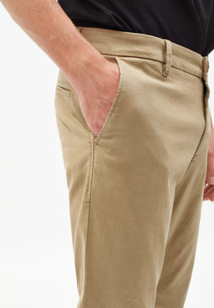 Armedangels M's Aato Chino pants - Slim Fit - Organic Cotton mix Light Sand Beige 32