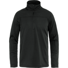 Fjällräven M's Abisko Lite Fleece Half Zip - 100% Recycled polyester Black Shirt