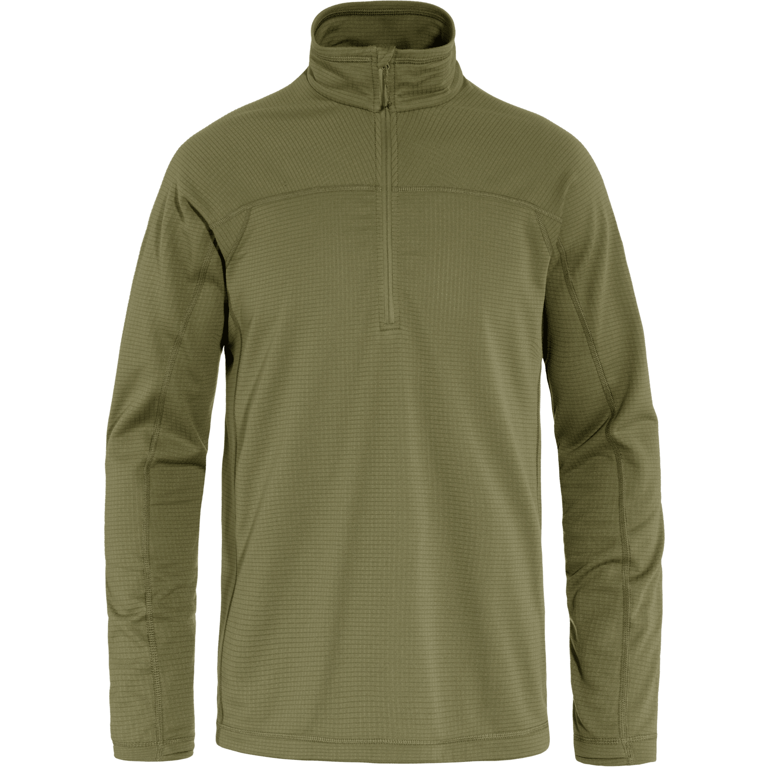Fjällräven M's Abisko Lite Fleece Half Zip - 100% Recycled polyester Green Shirt
