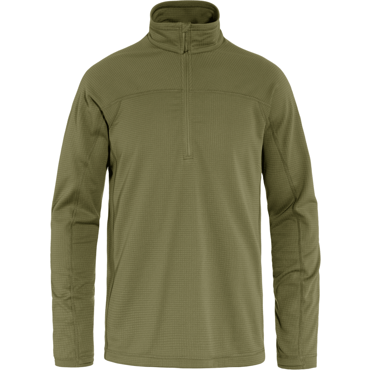 Fjällräven M's Abisko Lite Fleece Half Zip - 100% Recycled polyester Green Shirt