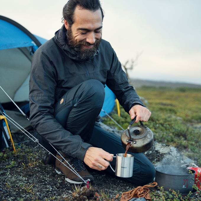 Fjällräven M's Abisko Lite Trekking Jacket - G-1000® Lite Eco - Recycled PET & Organic cotton Dawn Blue-Indigo Blue Jacket