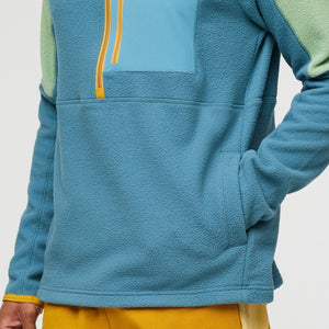 Cotopaxi M's Abrazo Half-Zip Fleece Jacket - Recycled Polyester Aspen & Blue Spruce