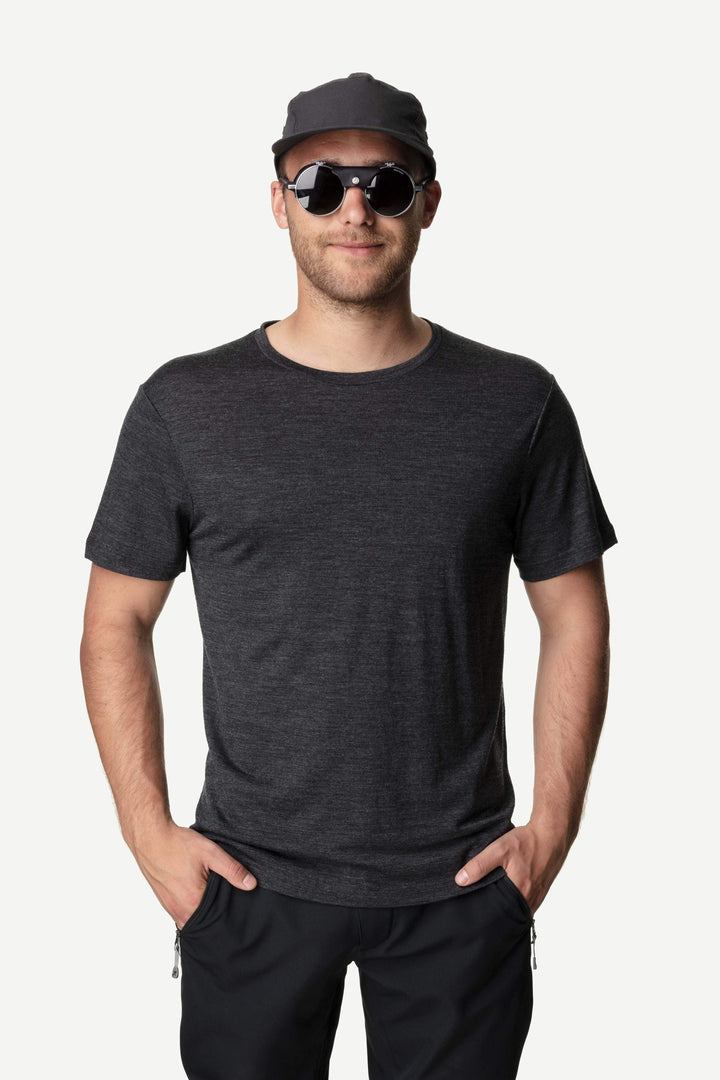 M's Activist Tee - Merino wool and Tencel Shirt Houdini True Black S