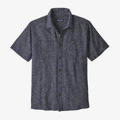Patagonia M's Back Step Shirt - Hemp and Cotton Goshawk Dobby: New Navy Shirt