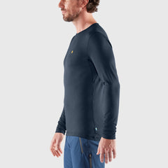 Fjällräven M's Bergtagen Thinwool LS - 100% Merino Wool Mountain Blue Shirt