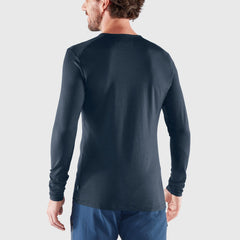 Fjällräven M's Bergtagen Thinwool LS - 100% Merino Wool Mountain Blue Shirt