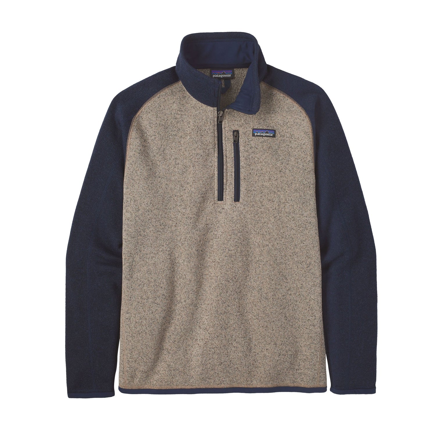 Patagonia M's Better Sweater 1/4 Zip Fleece - 100% Recycled Polyester Oar Tan Shirt