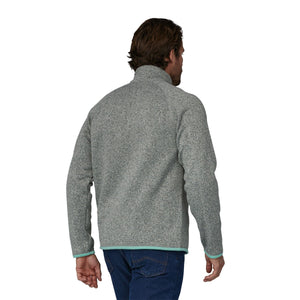 Patagonia M's Better Sweater 1/4 Zip Fleece - 100% Recycled Polyester Stonewash w/Early Teal